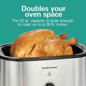 NEW XL Hamilton Beach Roaster Oven, Stainless Steel 22 Quarts-28 LB Turkey size